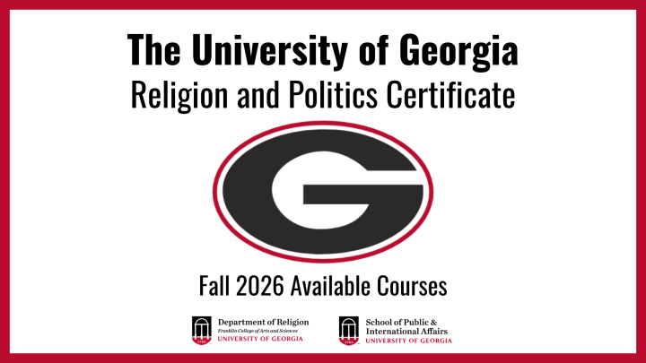 Religion and Politics Certificate Fall 2026 Courses Link
